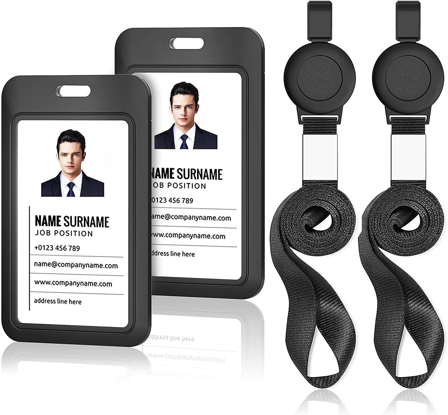 Id Card Holder Lanyard Retractable